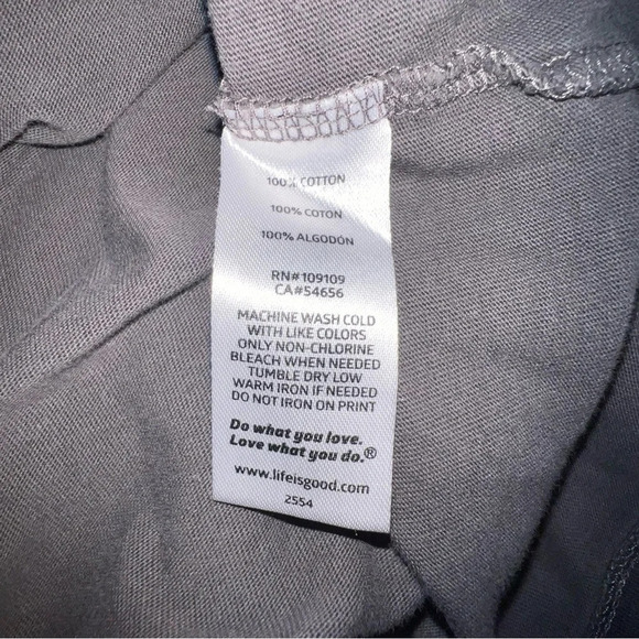 Life is Good XS Baseball T Shirt Game On Short Sleeve Crusher Tee Gray - Picture 8 of 9